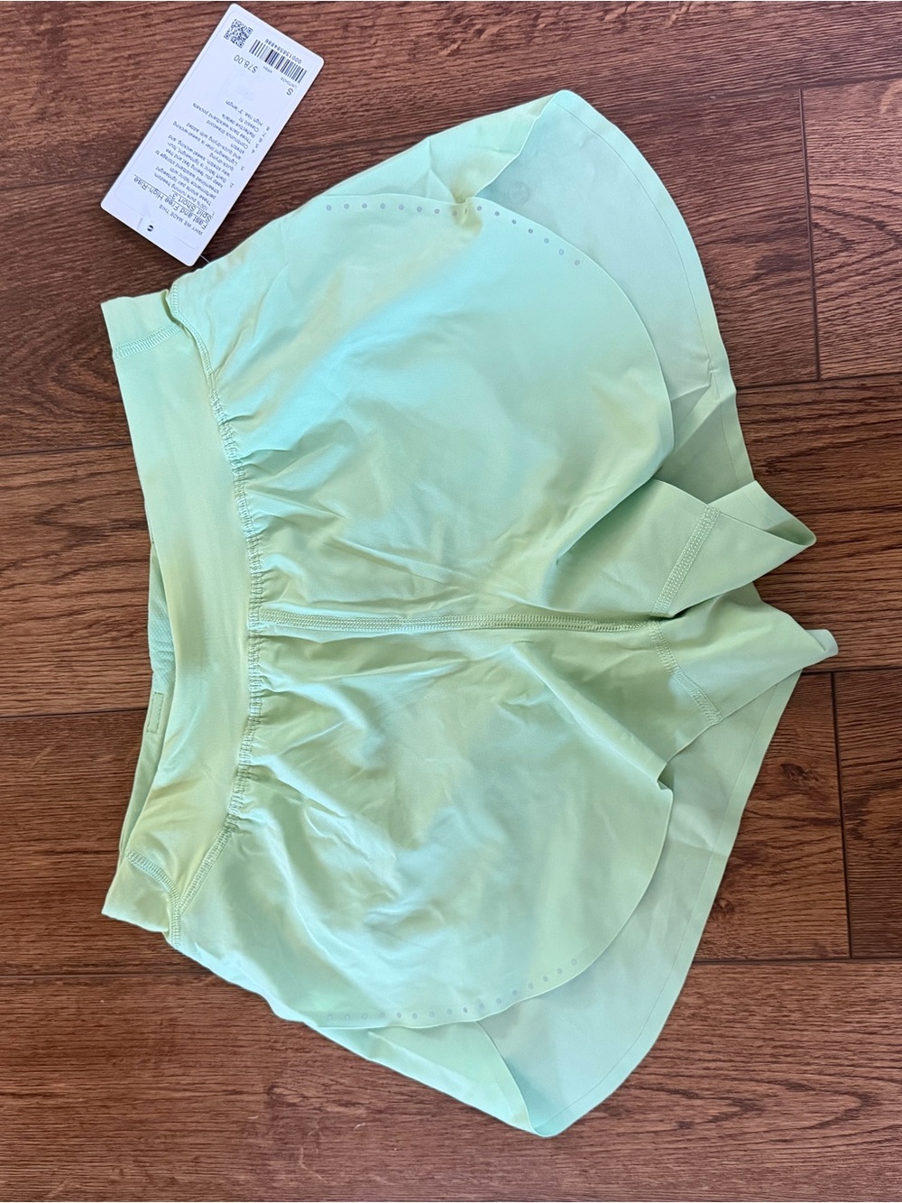 lululemon athletica Light Green Athletic Running Shorts